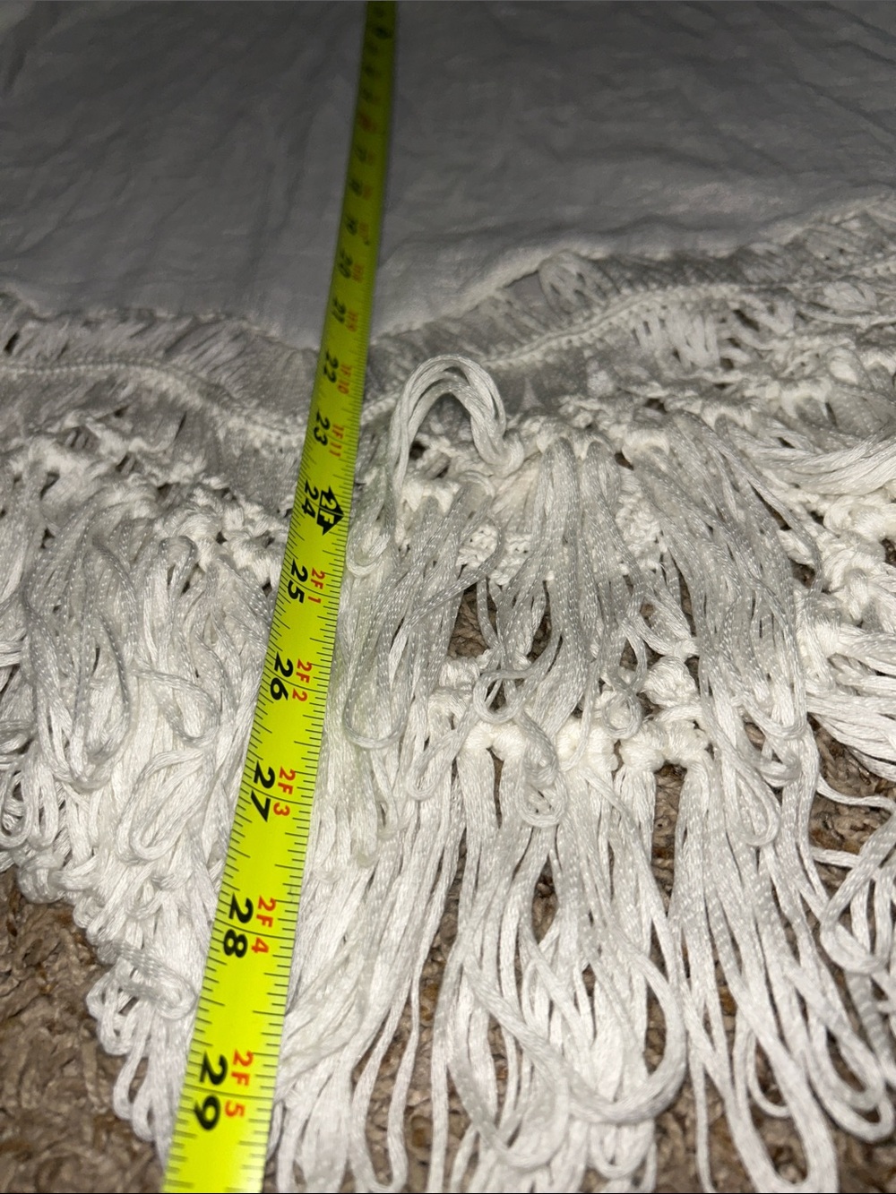 Chico's White Crochet Fringe Tunic Top - Picture 3 of 3